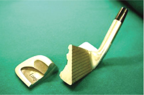 ゴルフクラブの切断画像