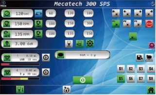 MECATECH300（メカテック300）のタッチスクリーン画面の画像