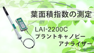 LAI-2200C 葉面積指数の測定
